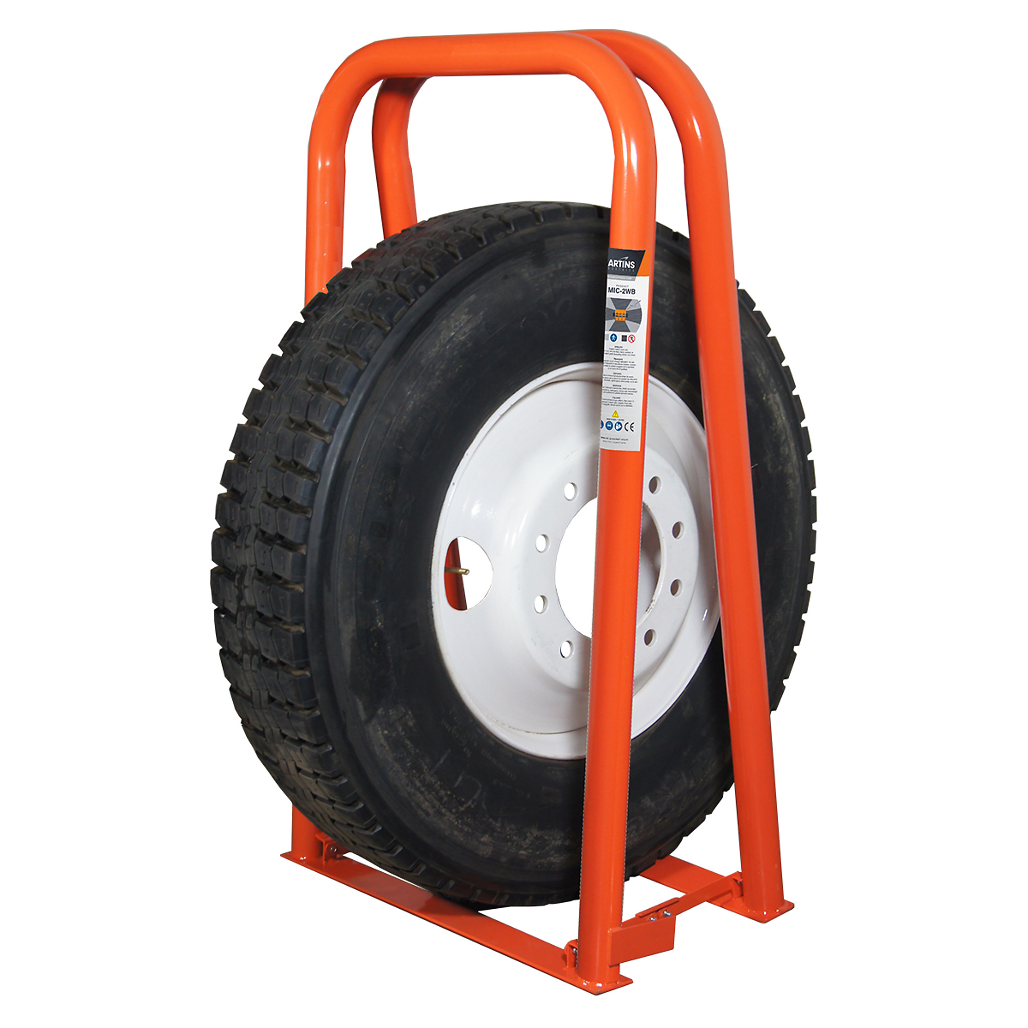 Martins Industries Portable Tire Inflation Cage — 2-Bar, Wide Base, Steel, Model# MIC-2WB